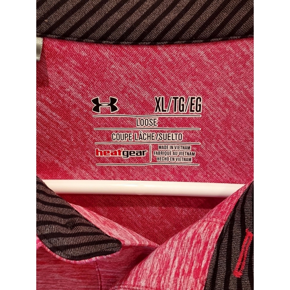 Under Armour Heat Gear Mens XL Shirt Playoff Polo Red  Golf Rugby - Picture 3 of 4